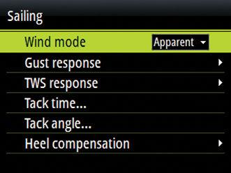 - TWA max: Maximum True Wind Angle that gust and True Wind Speed response operate in.