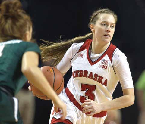 HUSKERS.COM @HUSKERSWBB #HUSKERS ELIELY, WHITISH EMERGE, IMPROVE AS FRESHMEN shooting on her own in the gym, Wood helped the Huskers set the physical and mental tone every day.