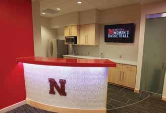 just steps away from the team room, video room and locker room on the main level of