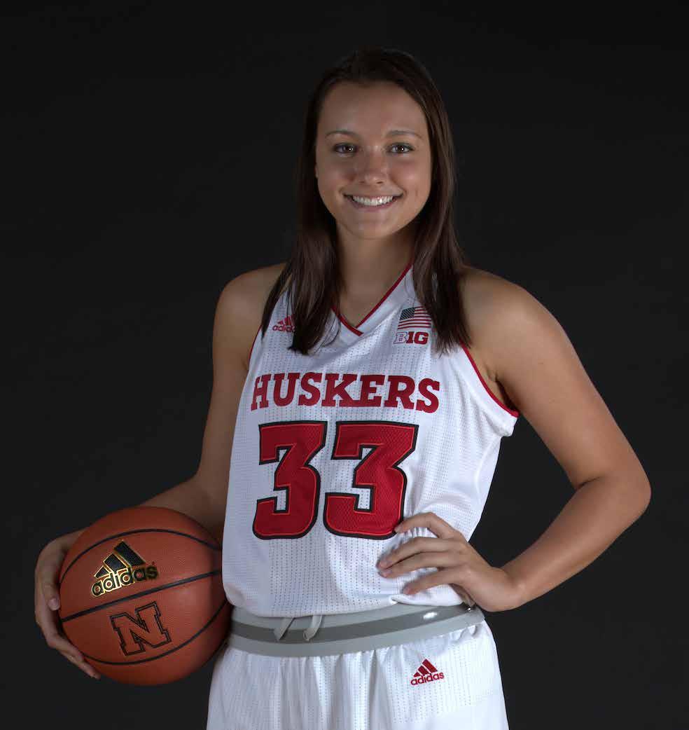 HUSKERS.COM @HUSKERSWBB #HUSKERS 85 10.0 rebounds per game while hitting 62 threepointers. She was also a third-team All-Nebraska selection by the Omaha World-Herald as a sophomore in 2015.