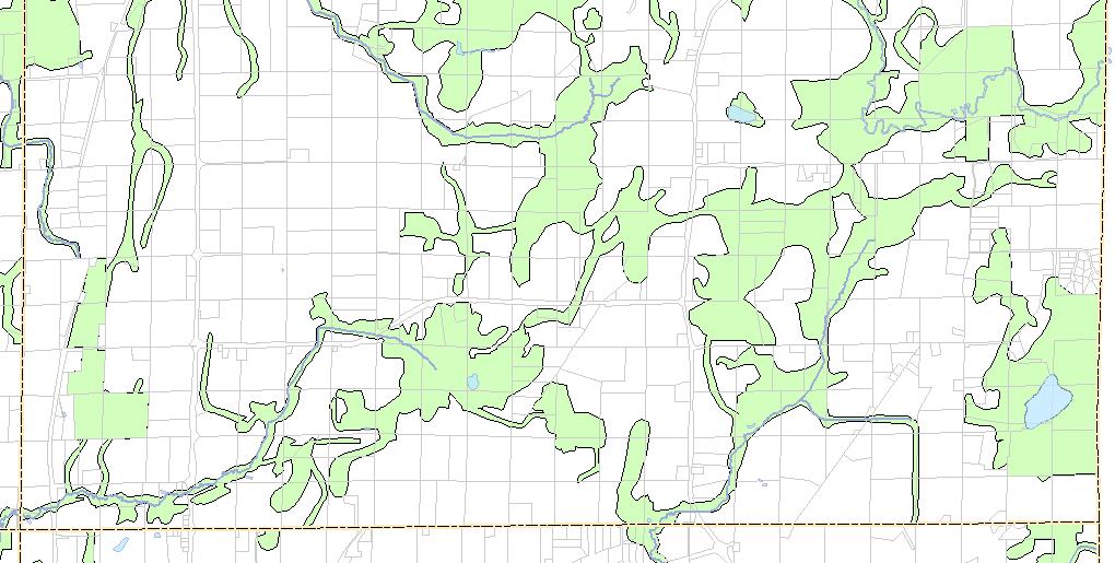 ADAMS Map 5-5, Environmental Corridors,, Wisconsin ADAMS ADAMS CHERRY INE 6 TAFT FO 5 4 3 2 1 RUN JEFFERSON CHERRY S RESTHAVEN COLLINS PAINE TAYLOR FILMORE