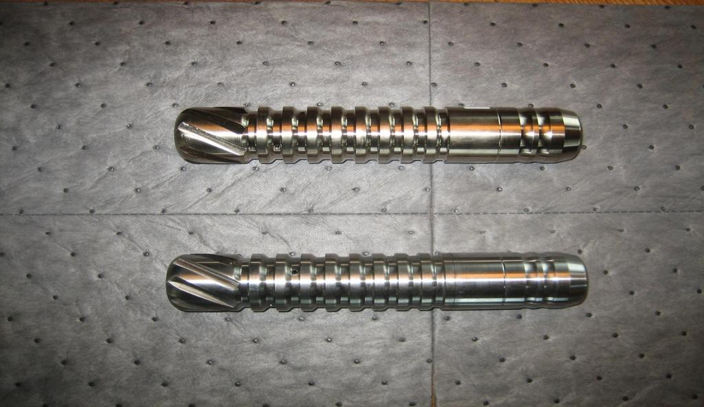 SIMILAR LOOKS Some plungers may look the same but different metals can reduce impact force.