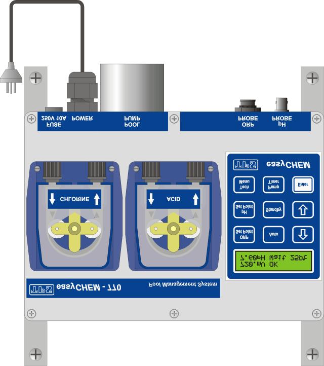 The easychem 770 has 2 inbuilt peristaltic pumps, making installation a breeze. Supplied with sensors, calibration standards and all accessories required for installation and operation.
