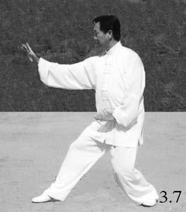 5) ACTION 2: Advance the left foot a halfstep and bring the right foot up beside the left without touching down.