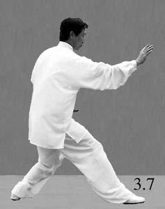CHAPTER THREE: EMPTY HAND ROUTINES 303 6 Right Splitting Punch yo u pi qua n ACTION: Advance the right foot a half-step straight forward and follow in with the left foot a half-step.