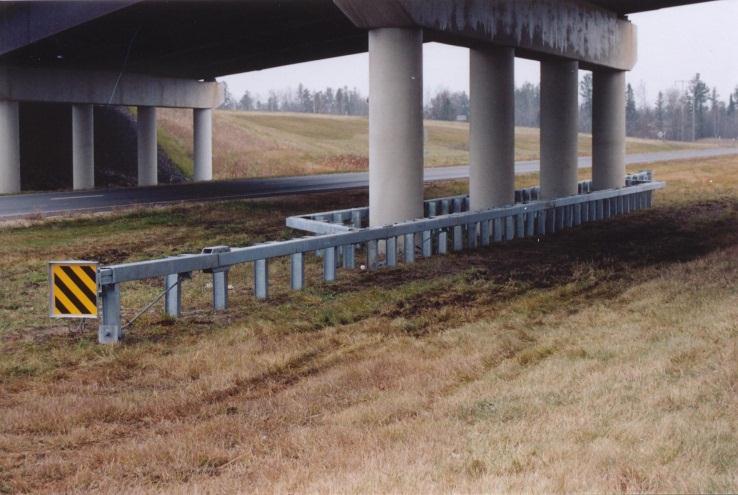 Figure 1.1 Box beak longitudinal barrier (AASHTO 2004) Limited research has directly investigated large-truck, fixed-object crashes at bridge sites.