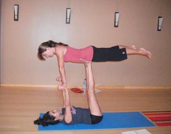 Flying Yogis Benefits: Strengthens legs and shoulders Improves balance and coordination Increases trust of partner Have one partner lie on his/her back The other partner will stand at partner s feet