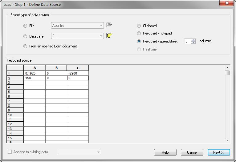 2 New document PVT parameters dialog The rates were loaded using the Load Q icon in the control panel, selecting Keyboard the gas rate (or oil rate in case of oil bearing layer) was set to