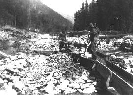 Creek Gold Mining ~1890-1900 s at Gold Creek Past Mining Logging: USFS and Plum
