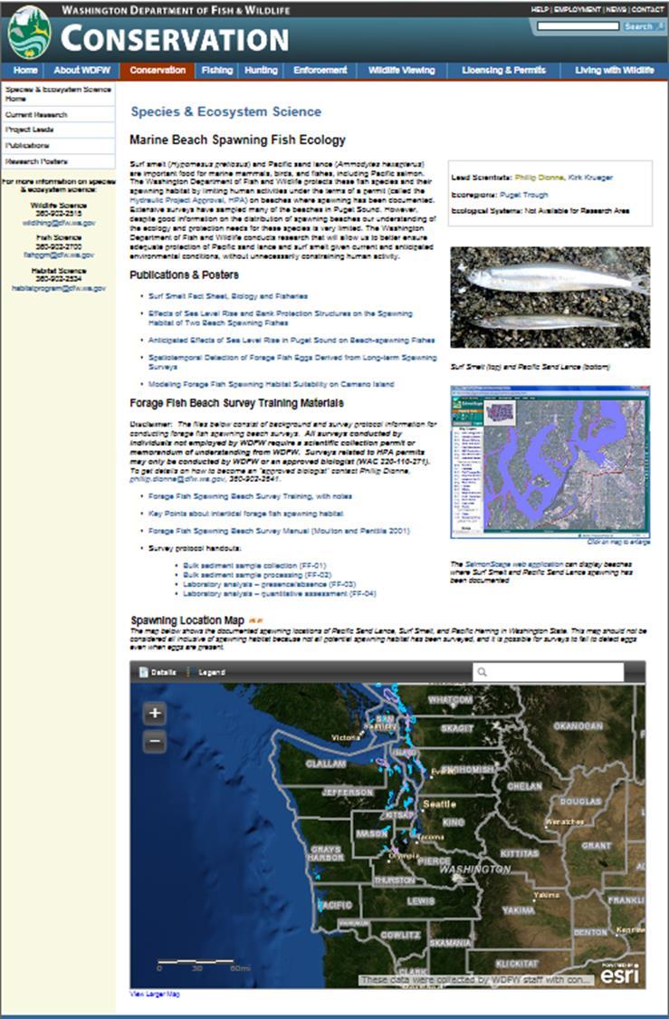 Resources Web-based info available Contains sampling protocols, identification guides, and other materials wdfw.wa.