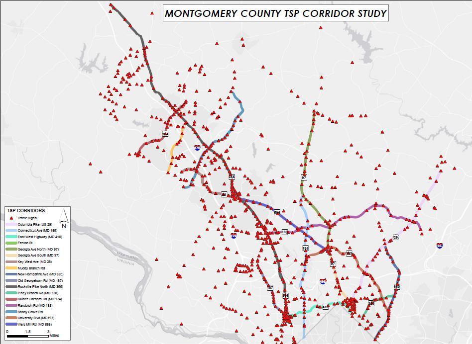 18 corridors initially identified Over 800 traffic signals