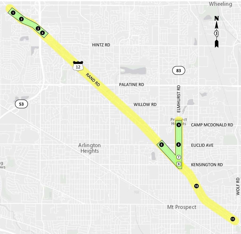 Rand Road Corridor Limits: Wolf Rd. to Winslow Dr.