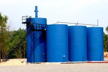 GUNBARREL TANKS The gunbarrel is a low maintenance atmospheric settling vessel, it provides an economical method in which to treat oil.