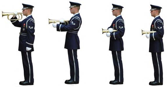 166 Figure 8.5. Taps Complete. 8.4.5. Bugler Ceremonies. 8.4.5.1. The bugler will take their cues from NCOIC, i.e. when the hearse is arriving bugler will Present Arms (if within 30 yards).
