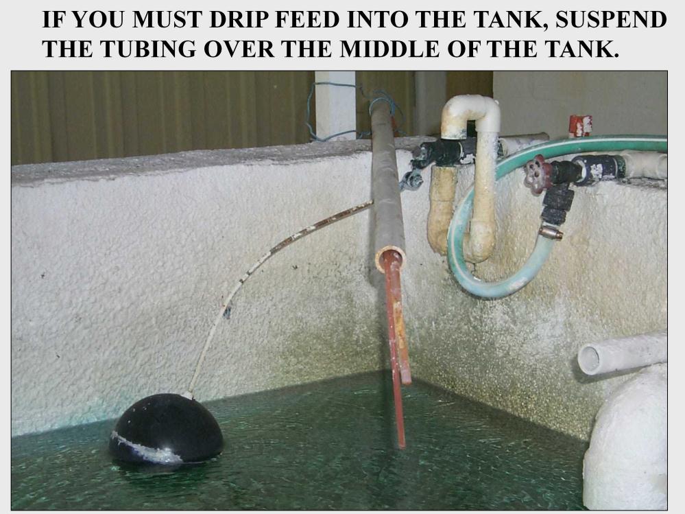 If your chemicals must be fed into the collector tank, find a way to suspend the