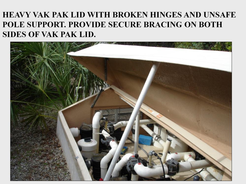 Vak pak lids need to have secure bracing on both sides so that you can safely
