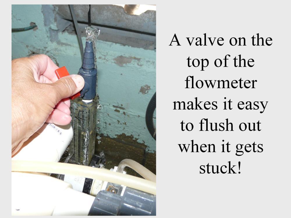 Stuck flowmeters is a constant issue; this is an easy way to