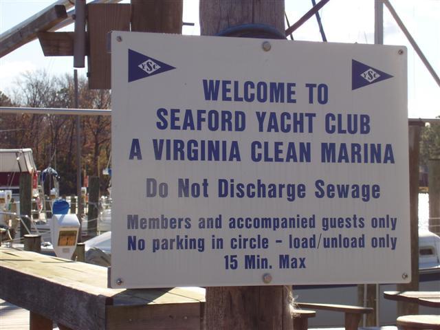 Clean marina program: The Seaford Yacht Club earned the Clean Marina designation in 2006 and has kept its certification every year since.