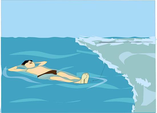 How to Avoid and Survive Rip Currents The rip is like a treadmill, which the swimmer needs to step off.