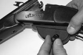 To install the Trigger Lock on a Combination rifle/shotgun put the Trigger Lock over the trigger