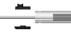 Connect the same way as previous joins but use the long connector this time. Push the short distance tube in approximately 50 mm (1 31/32), leaving space for the bearing plug halves, see below. 12.