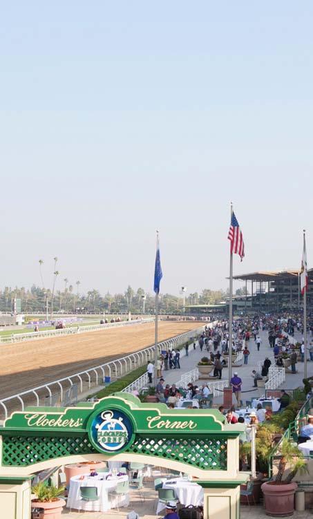 Clockers Cner Clockers Cner is perhaps one of the most iconic sections of the histic Santa Anita Race Track.