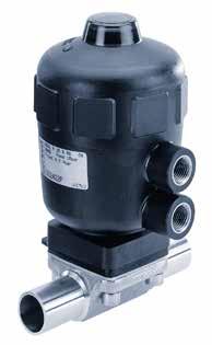 Piston-operated diaphragm valves, Actuator sizes 40-125, Diameter DN8 - DN65 Kolbengesteuerte Membranventile, Antriebsgröße 40-125 mm, Nennweiten DN8