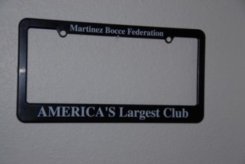 License Plate Frames Martinez Bocce Federation license plate frames