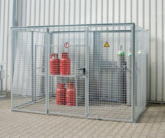 Gas cylinder containers 3.4.1 Gas cylinder containers Details For storing gas cylinders outdoors in accordance with the regulations.