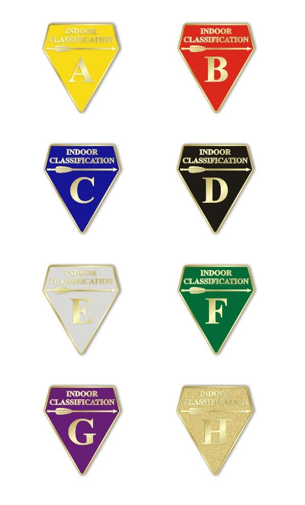 NEW Coming soon for 2013 Indoor Classification Badges For the very first time, a range of metal gilt enamel badge awards for achieving the levels of Indoor Classification (H through to A) as laid