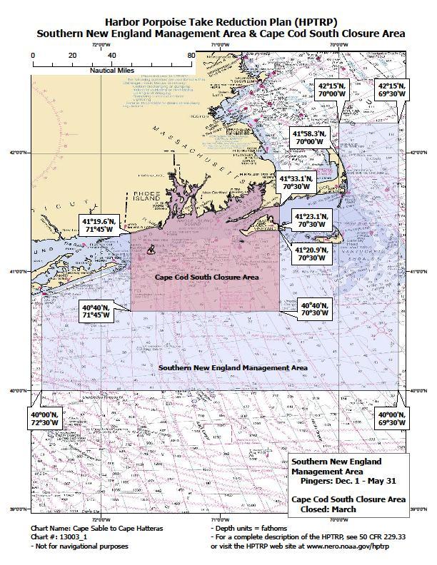 Harbor Porpoise Take Reduction Plan Southern New England Management Area and Cape Cod South Closure Area