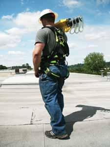 The Collapsible Tower device is ideal for leading edge work, concrete, or steel.
