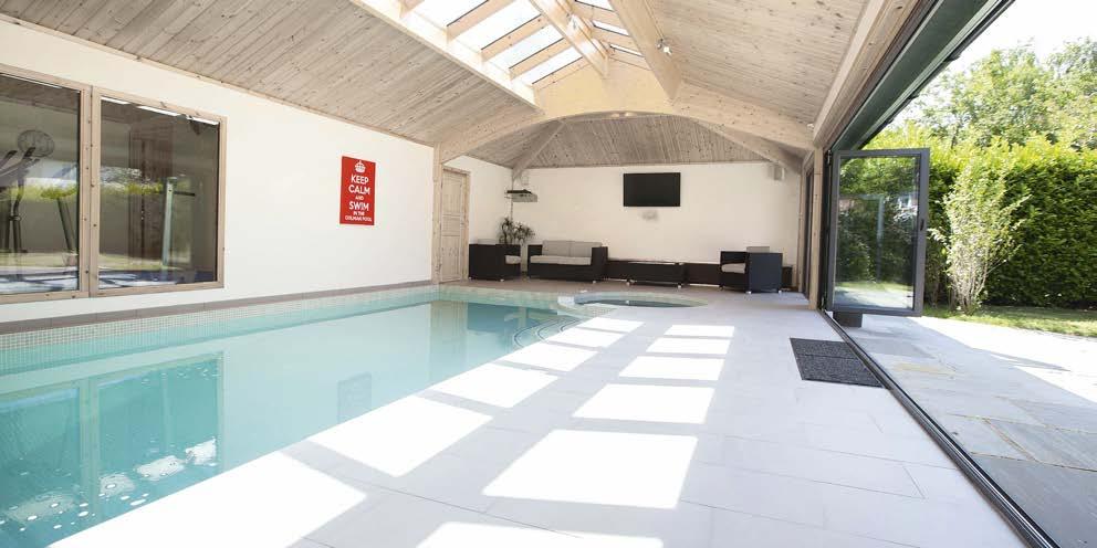 This indoor pool comes fully equipped with all the associated plant, filtration, heating, circulation equipment, associated dehumidification system and including an automatic deck mounted slatted