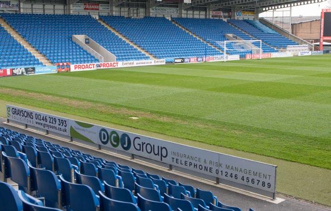Advertising Boards For local companies, Chesterfield Football Club presents a fantastic opportunity to increase brand recognition within the local community.