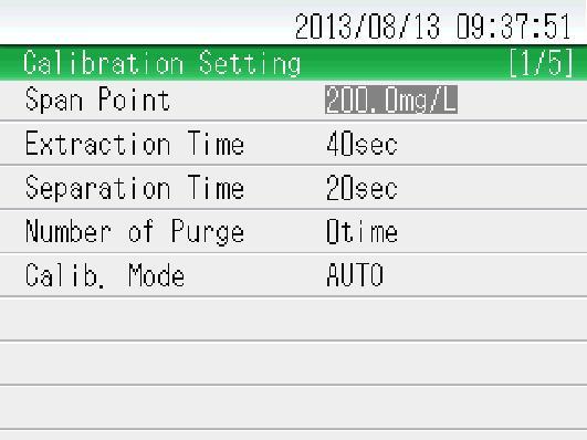 Setting Display Raw Data Use this screen to set whether the concentration prior to conversion is displayed, if converted values are displayed or not. Fig.