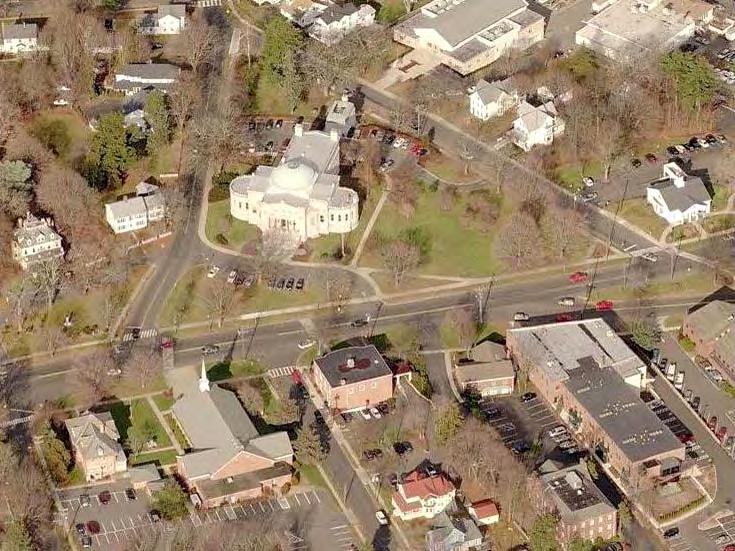 Aerial View of Main Street at Cedar Street Source: Microsoft Virtual Earth St.