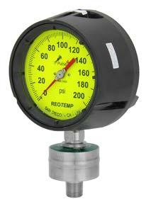 INSTRUMENTS Series MS8 ALL-WELDED PROCESS SEAL GAUGE PRESSURE GAUGES REOTEMP s All-Welded Pressure Seal Gauge offers superior diaphragm seal safety and performance at an economical price.