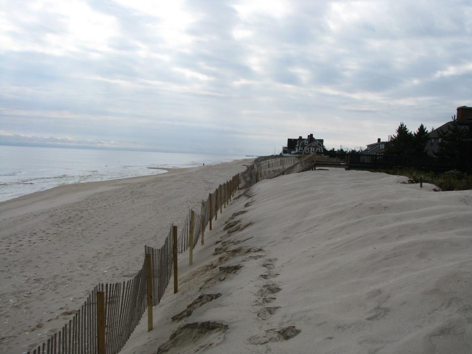 In October 2008, this site was restored by transferring sand from the berm up the seaward dune slope to restore winter erosion into the dune.