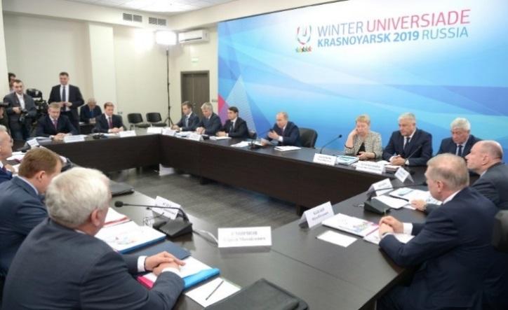 In the framework of the visit the President of the Russian Federation visited WU 2019 venues and chaired a meeting on preparations for the first Winter Universiade in the history of Russia.