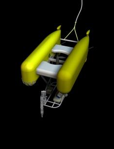Figure 1. Engineers at the Woods Hole Oceanographic Institution are developing a Hybrid Remotely Operated Vehicle (HROV) with an optical fiber tether that will have a depth range of 11,000 m.
