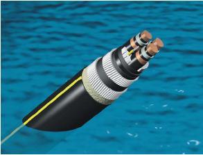High voltage AC cable Conventional three-core XLPE submarine cable Capacity 300 MW at