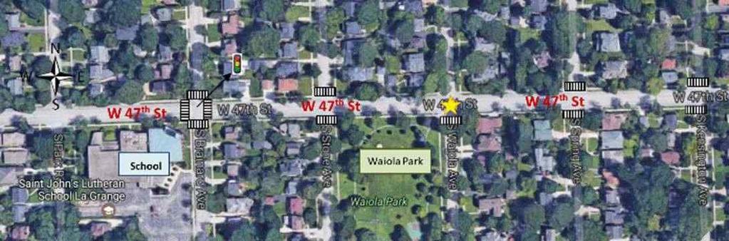 Waiola Ave. was a high crash location.