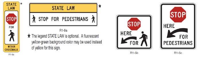 In-Street Crossing Sign Figure 49. Uncontrolled pedestrian-crosswalk signs (FHWA, 2009).