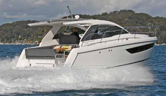 Specifically, it came from the chic new European Sealine S330 sports cruiser with its cutting-edge hull lines.