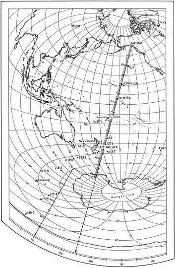 A crude attempt to draw the weather map for the 9 October, 1959 storm.