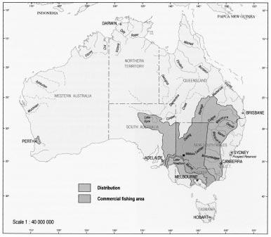 Figure 4 shows the distribution of goldfish in Australia.