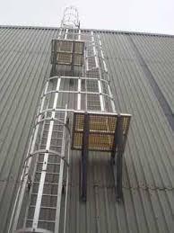 Fixed Ladders The employer must ensure ladder sections having a cage or well: Are offset