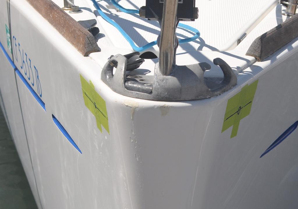 INSTALLATION PROCEDURE A) Determine the Location of the Through Hull Holes for the Hinge Tube: Note: Keep in mind that for the strongest attachment, the position of the tube