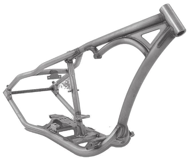 SINGLE DOWNTUBE RIGID FRAMES /1-1/2 MEGA-TUBE w/hidden AXLE This line of single down tube frames demonstrates KRAFT/TECH s commitment to quality & affordability without compromise.