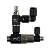 Piloted Non-Return Valves (PNRV) These fittings include a normally closed (N) monostable valve with a flow control regulation function and quick exhaust (model 7894).